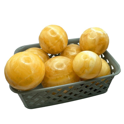 Mango Calcite Spheres