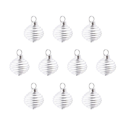 Spiral Pendant Cages Silver Plated