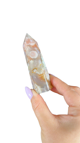 Sakura Flower Agate Tower