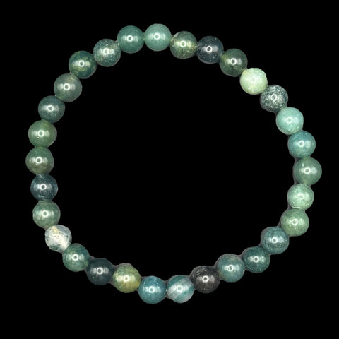 Moss Agate Bracelet 6mm