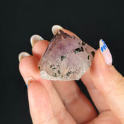 Amethyst with Epidote & Hematite Phantoms