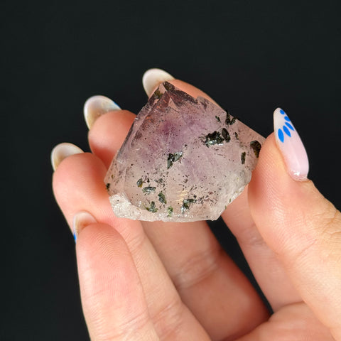 Amethyst with Epidote & Hematite Phantoms