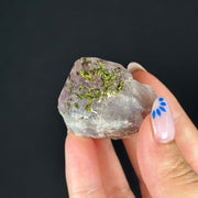 Amethyst with Epidote & Hematite Phantoms