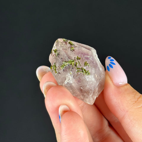 Amethyst with Epidote & Hematite Phantoms
