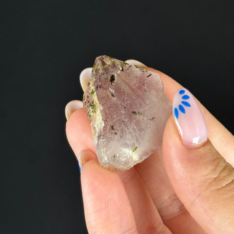 Amethyst with Epidote & Hematite Phantoms