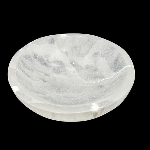 Selenite Medium Circle Bowl with Stand