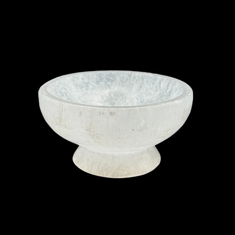 Selenite Small Circle Bowl with Stand